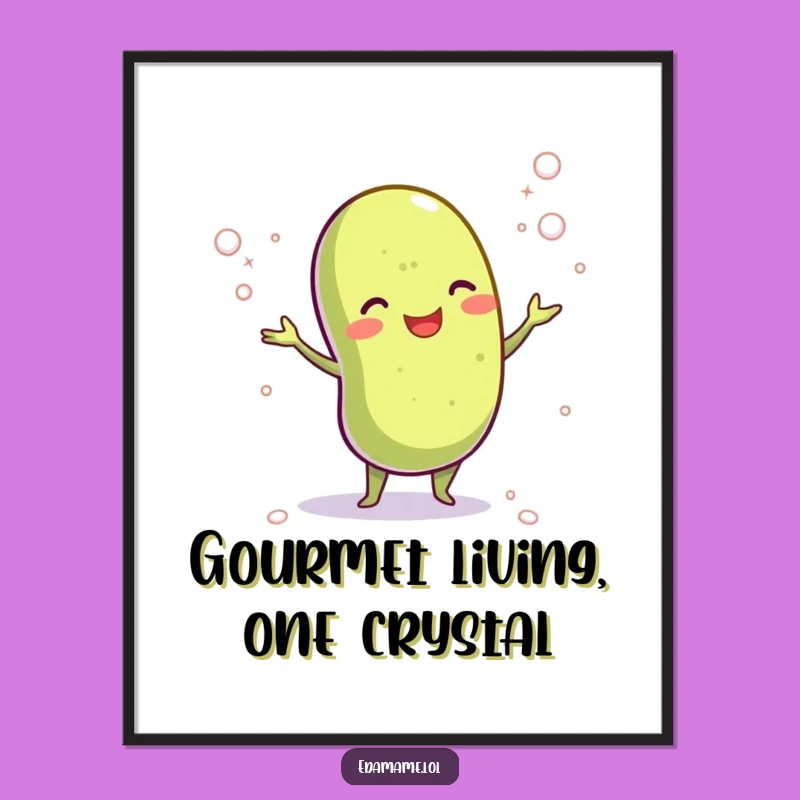 Funny Edamame Salt Juggling Digital Art: Instant Flavor for Your Walls