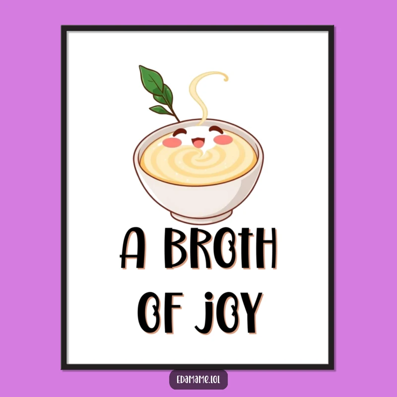 Instant Download Funny Dashi Broth Art: Swirling Umami Decor, Perfect Funny Gift!