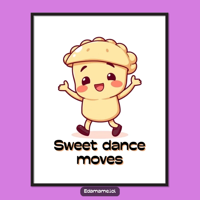 Funny Pie Jig Digital Art, Dessert Party Decor, Unique Funny Gift