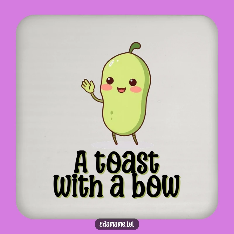Funny Edamame Pod Curtsey Coasters: Wobble with Style
