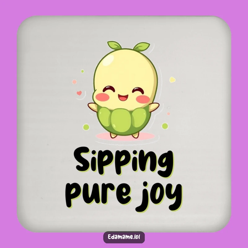 Funny Edamame Bean Drink Coaster: Protect Surfaces with Joy - Overflowing Beans for Home Gift