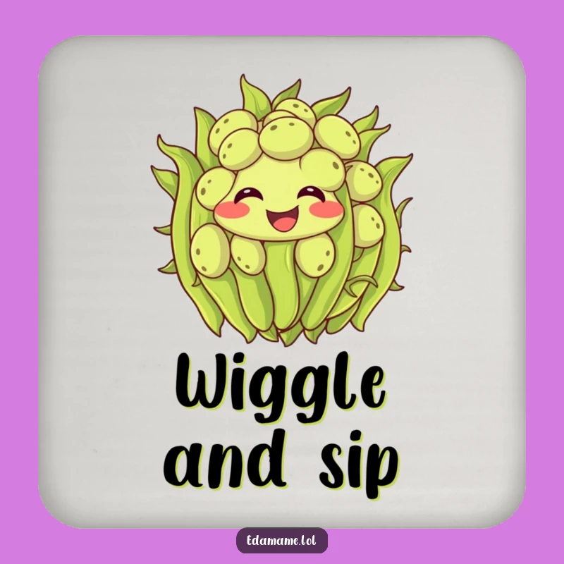 Funny Edamame Coasters: Protect Surfaces with Wiggling Bean Charm