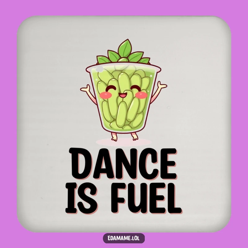 Funny Edamame Dance Coaster - Protect Surfaces with Bean Art Gift