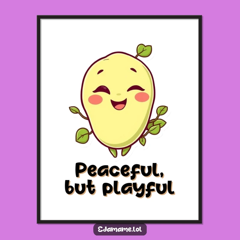 Funny Winking Edamame Poster - Cheerful Wall Art for Any Room