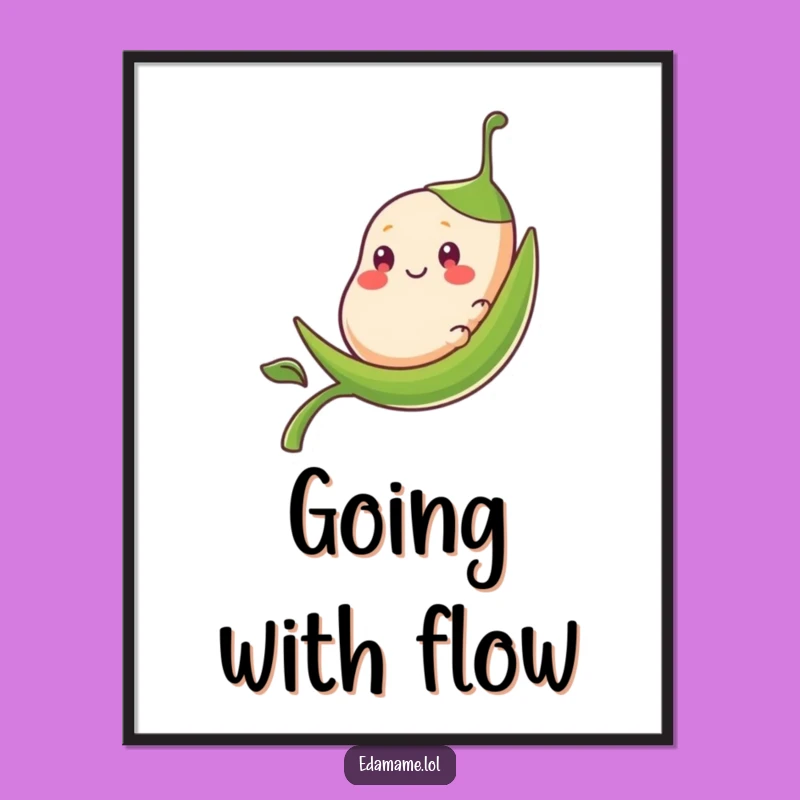 Funny Bean Pod Sliding Poster - Hilarious Stalk Art for Breezy Vibes!