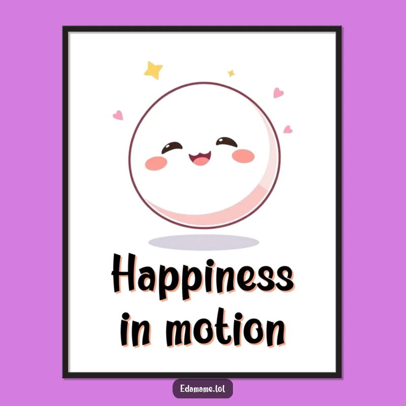 Funny Giggling Mochi Ball Poster: Add Joyful Vibes to Your Walls