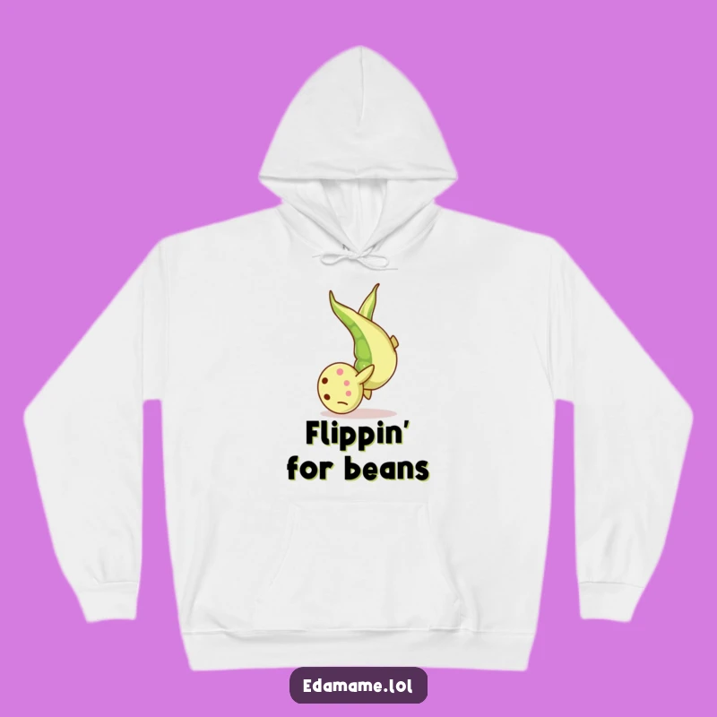 Funny Edamame Somersault Hoodie: Cozy & Comical Bean Apparel
