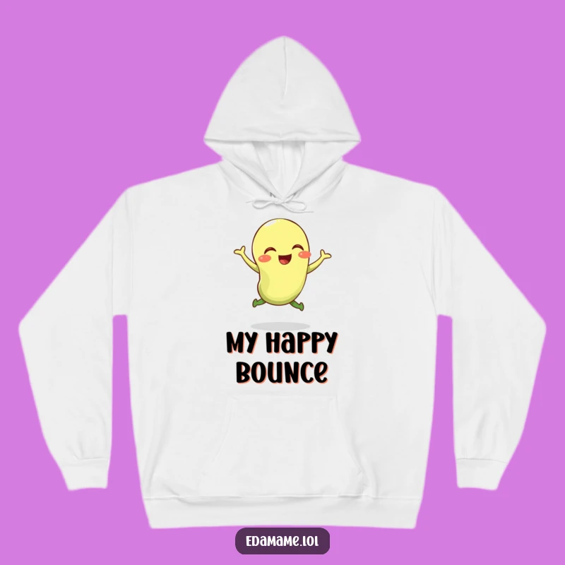 Funny Edamame Jump Hoodie - Cozy Giggling Bean Sweatshirt Gift