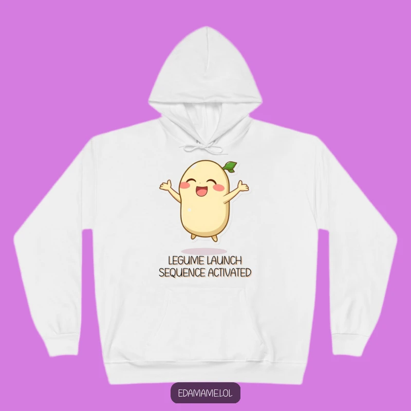 Funny Edamame Jump Hoodie: Cozy & Hilarious Bean Character Sweatshirt Gift!