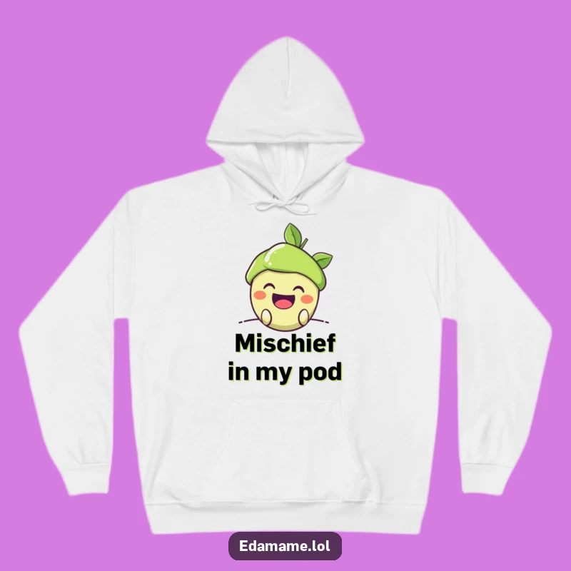 Funny Edamame Pod Grin Hoodie: Cozy Comfort, Mischievous Style