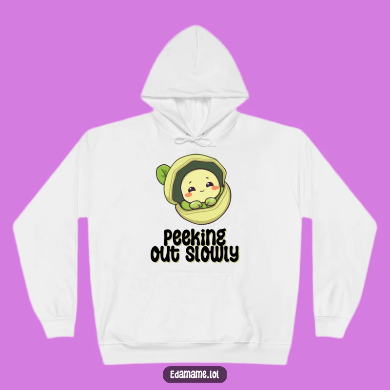 Funny Shy Edamame Bean Hoodie - Cozy Comfort for the Reserved
