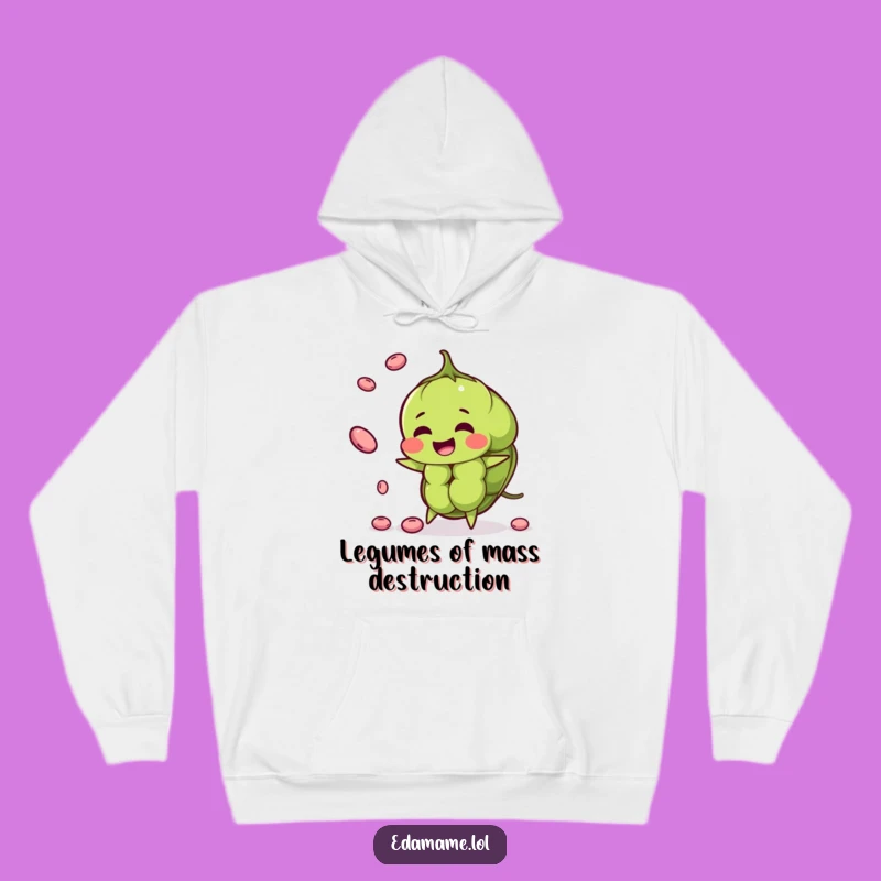 Funny Edamame Juggler Hoodie - Cozy & Hilarious Healthy Foodie Apparel for Winter