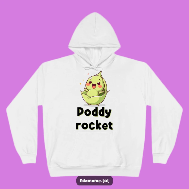 Funny Surprised Edamame Hoodie - Cozy & Shocking Bean Launch for Fun Comfort
