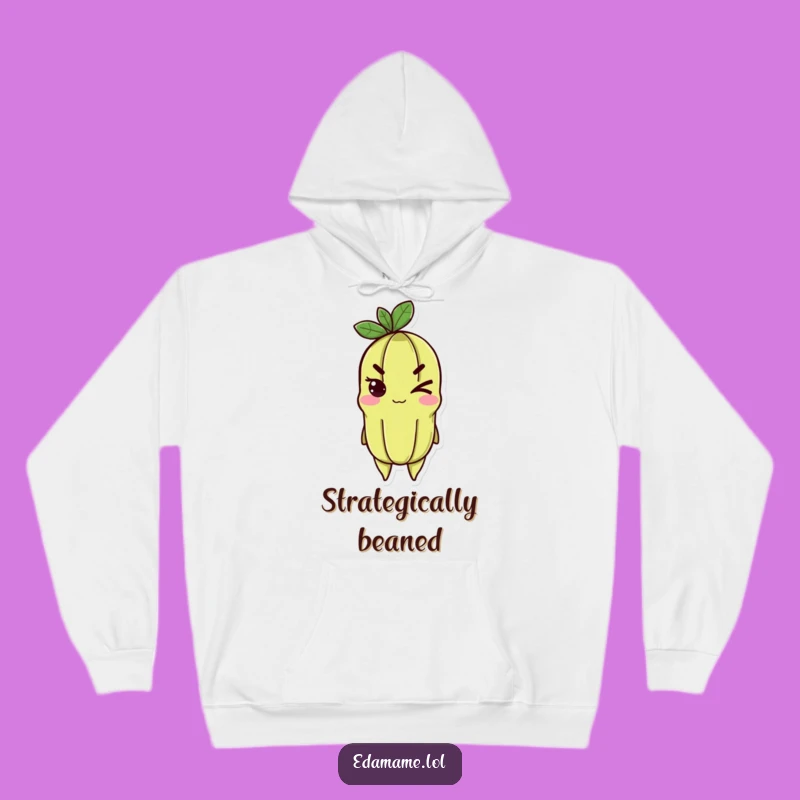 Funny Edamame Wink Hoodie - Cozy & Determined Cheer for Your Everyday Adventures