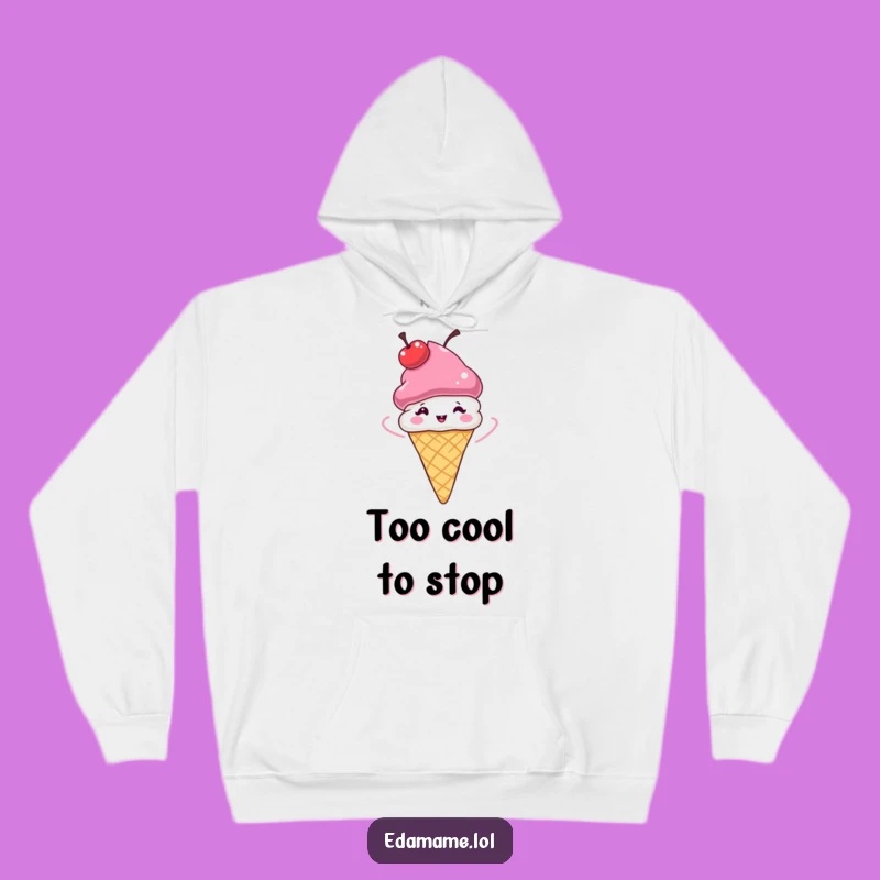 Funny Ice Cream Cone Hoodie: Cozy Cherry Hat Spinner, Ideal Funny Gift!