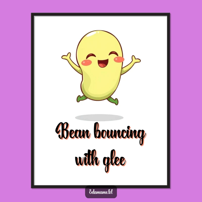 Free Printable Bouncy Edamame Wall Art: Funny Downloadable Decor for Playful Spaces