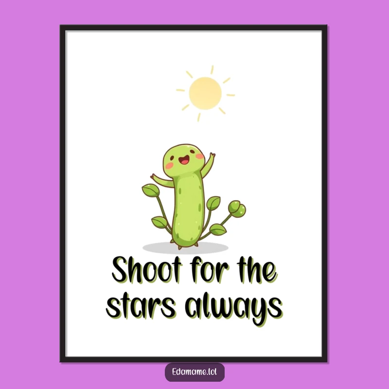 Free Printable Edamame Shoot Wall Art - Funny Downloadable Decor for Growth and Light