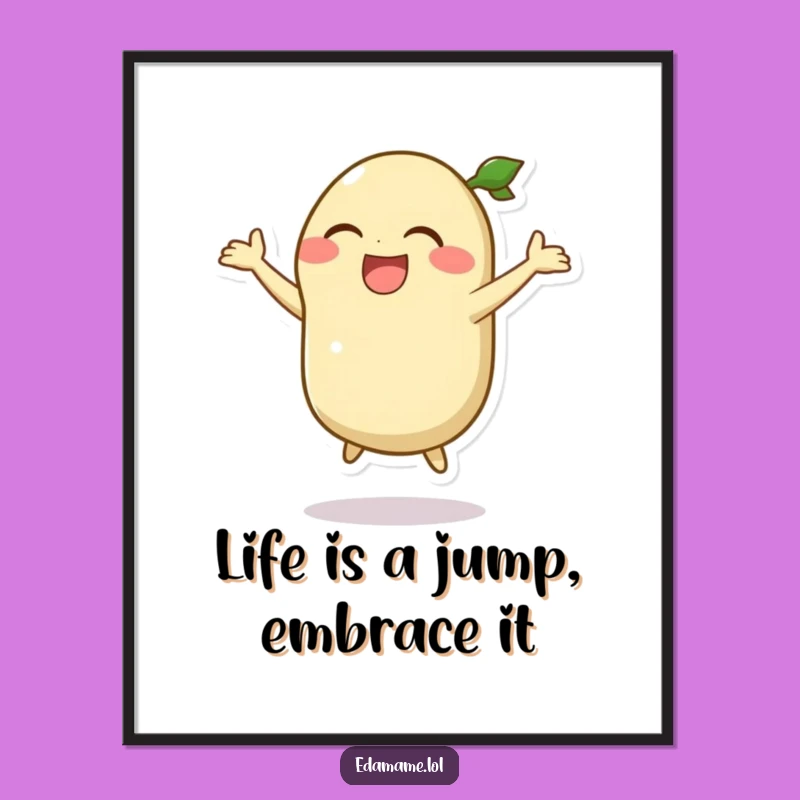 Free Printable Edamame Wall Art: Hilarious Jumping Pod for Quirky Home Decor