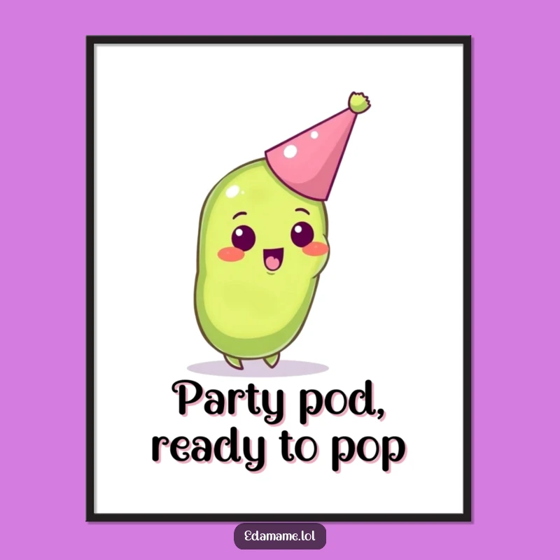 Free Printable Party Edamame Wall Art: Funny Downloadable Decor for Festive Spaces