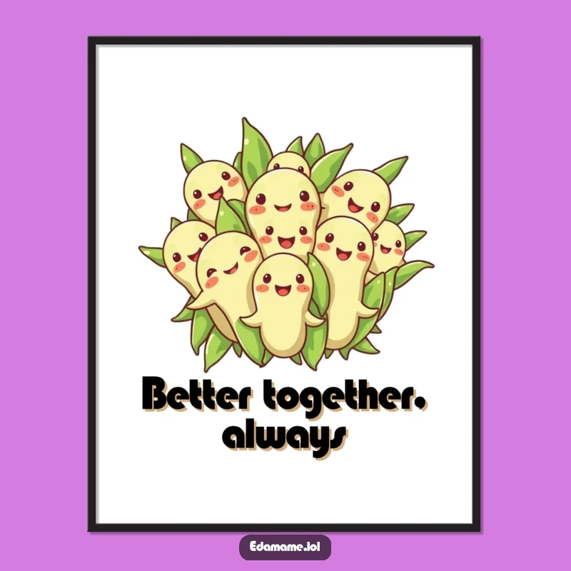 Free Printable Wall Art: Edamame Huddle for a Cheerful Downloadable Decor