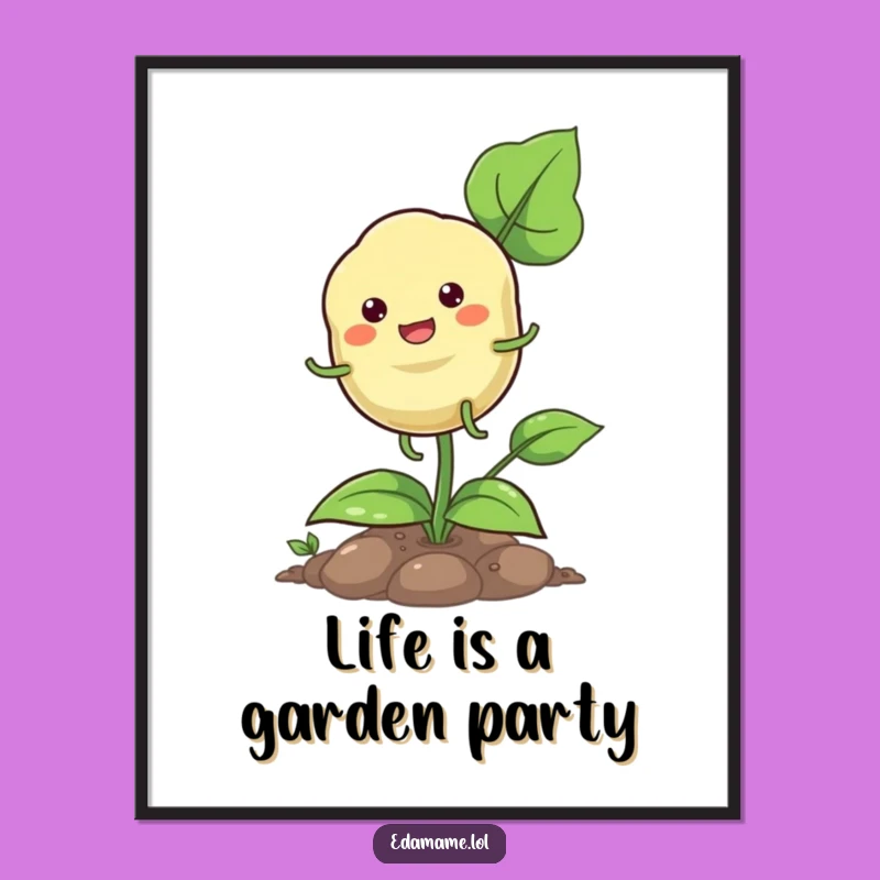 Free Printable Wall Art: Hopping Pod Character, Funny Downloadable Decor