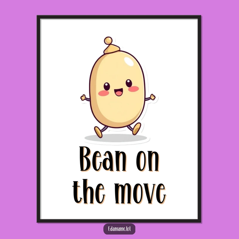 Free Printable Wall Art: Skippy Bean Hat Cheerful Funny Decor Downloadable