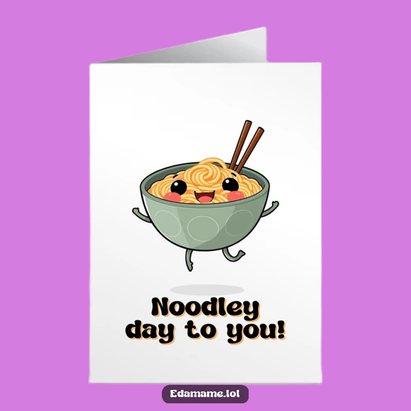 Free Printable Birthday Card: Skipping Ramen Bowl, Funniest Downloadable Gift