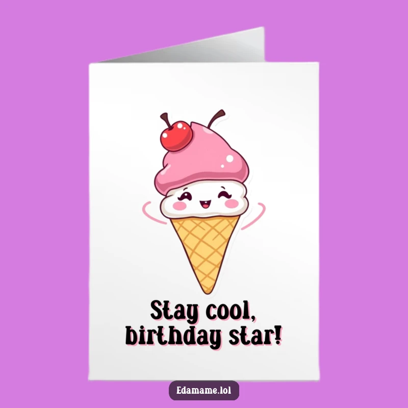 Free Printable Birthday Card: Whimsical Ice Cream Cone Fun for a Sweet Celebration