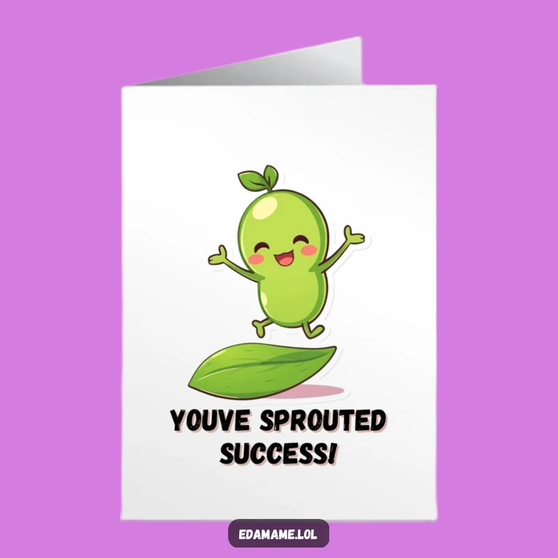 Free Printable Bean Congratulations Card: Bouncing Bean Cheers for Your Amazing Achievement!