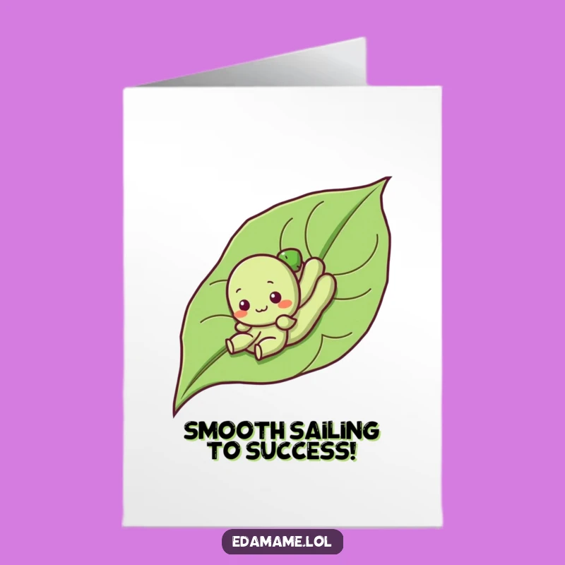 Free Printable Congrats Card: Edamame Slides to Victory, Funny Downloadable Gift