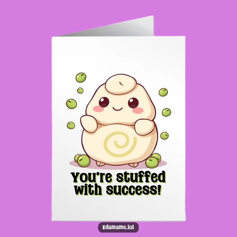 Free Printable Congrats Card: Juggling Dumpling, Hilarious Downloadable Gift