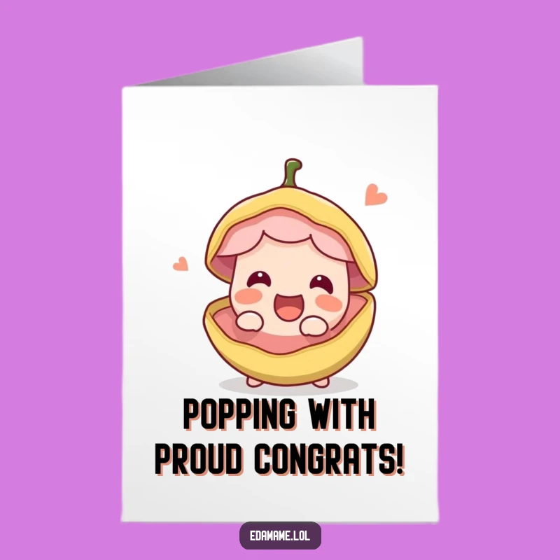 Free Printable Bean Pod Congrats Card - Funny Downloadable Gift for Big Achievements