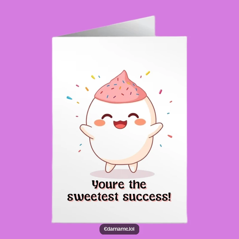 Free Printable Congrats Card: Bouncy Mochi Celebration, Fun Downloadable Greeting