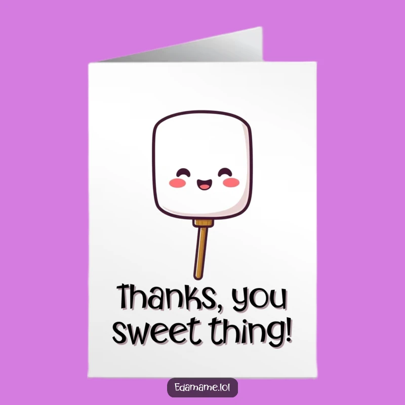 Free Printable Thank You Card: Marshmallow Burst, A Sweetly Funny Downloadable Gift