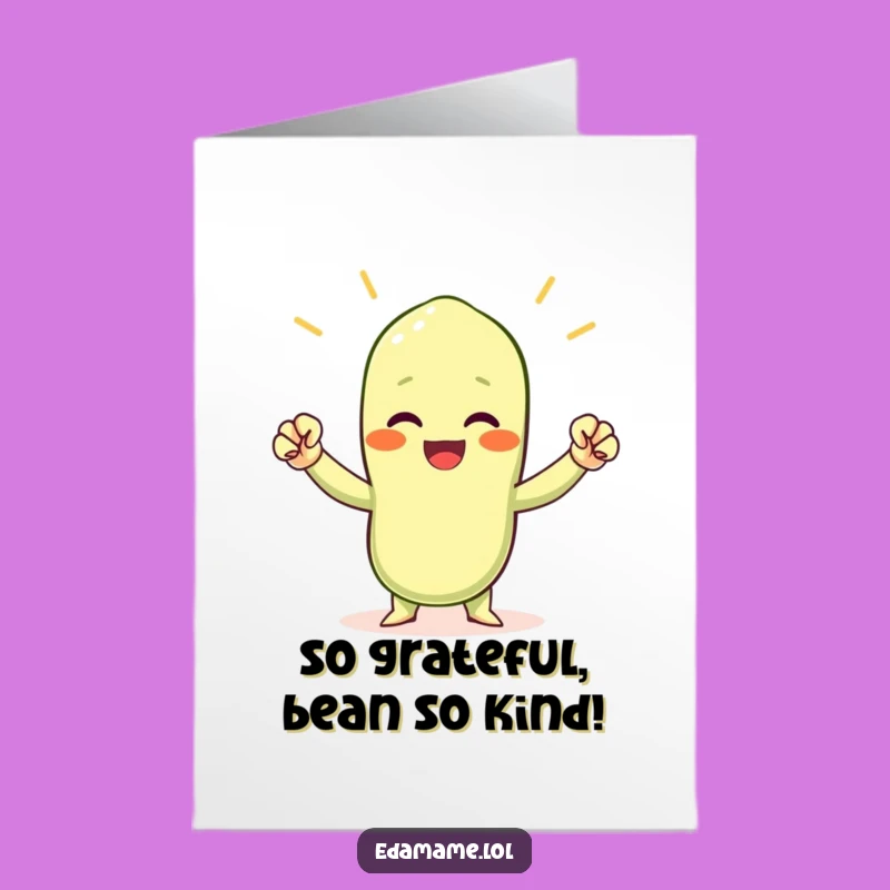 Free Printable Thank You Card: Edamame Cheers - Show Your Appreciation!