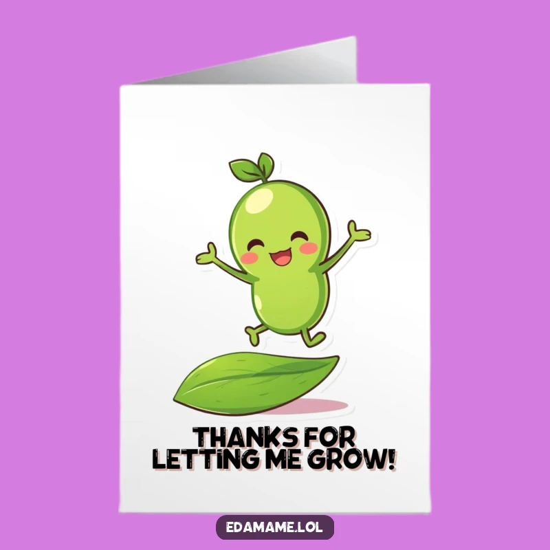 Hilarious Free Printable Thank You Card: Bouncing Bean Expresses Gratitude Downloadable Gift
