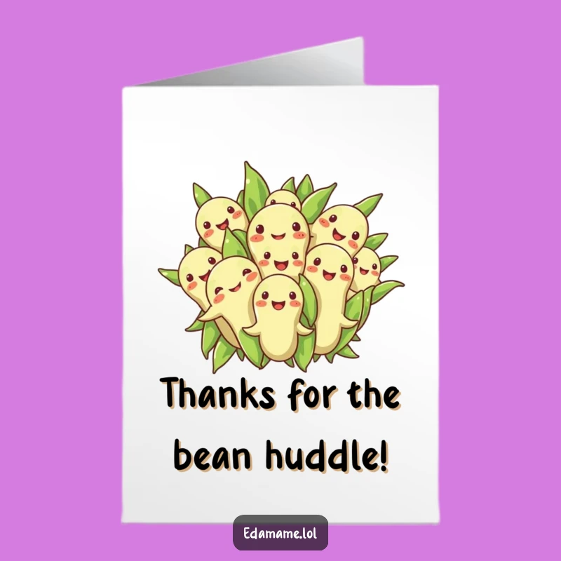 Free Printable Thank You Card: Edamame Huddle for a Grateful Downloadable Gift