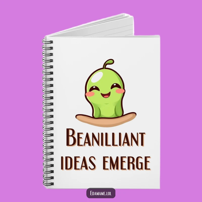 Funny Grinning Edamame Notebook: Jot Down Ideas with a Smile