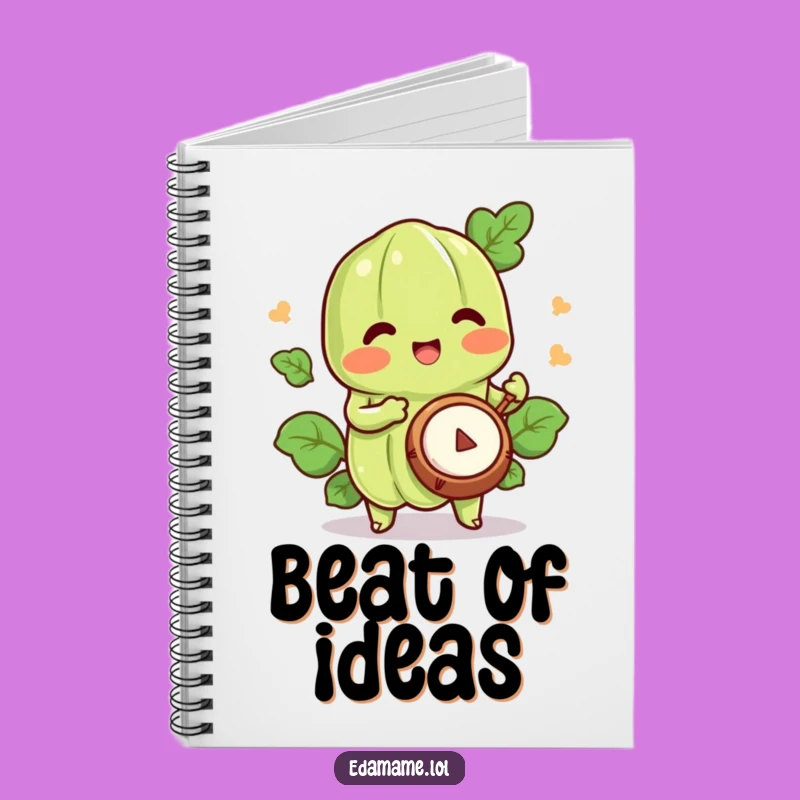 Funny Happy Edamame Drummer Notebook - Joyful Rhythms Journal for Creative Melodies