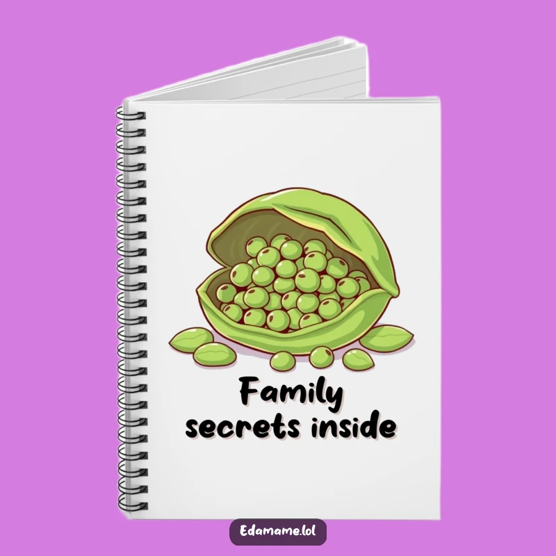 Funny Protective Edamame Pod Notebook - Secure Your Thoughts