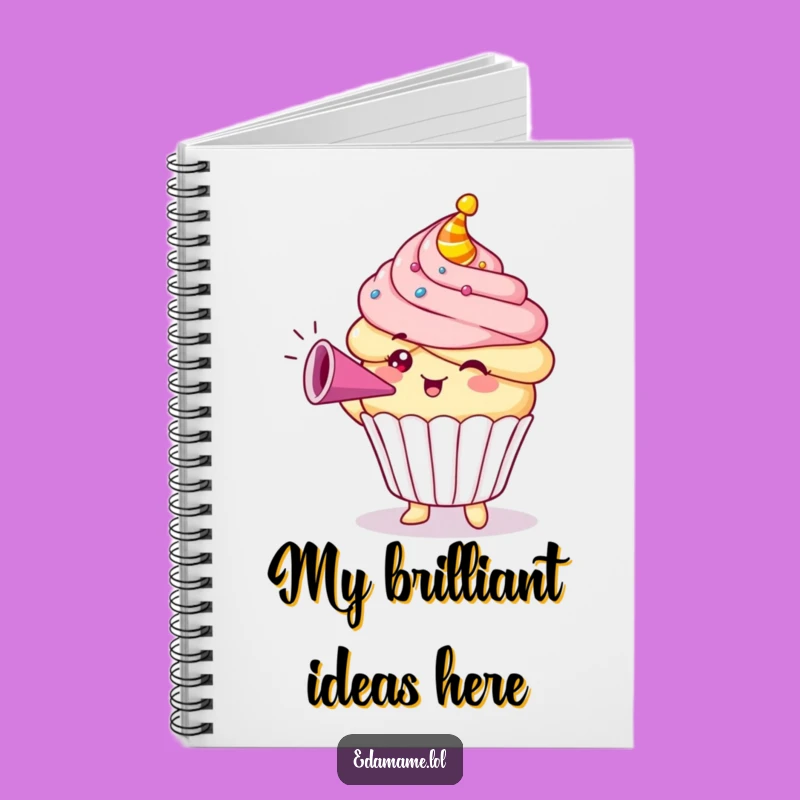 Funny Cupcake Party Horn Notebook: Jot Down Ideas with This Hilarious Stationery