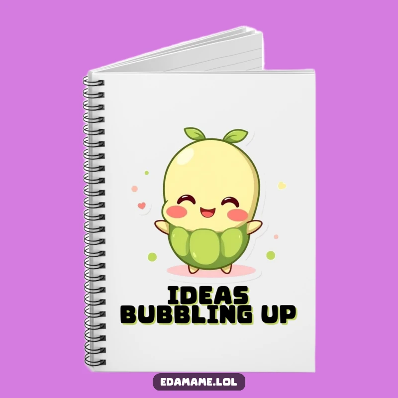 Funny Edamame Bean Notebook: Jot Down Happy Thoughts - Overflowing Joy for Cheerful Notes Gift