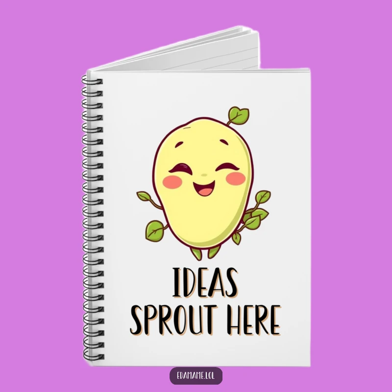 Funny Winking Edamame Notebook - Jot Down Ideas with a Smile