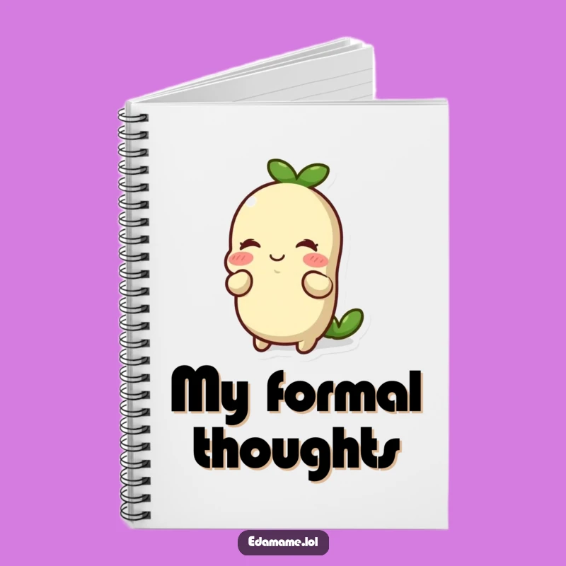 Funny Edamame Bow Notebook: Jot Down Notes with Grace
