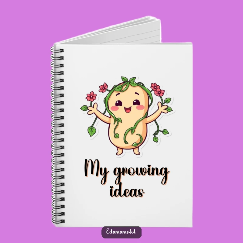 Funny Vine Arms Bean Notebook: Jot Down Ideas With This Character