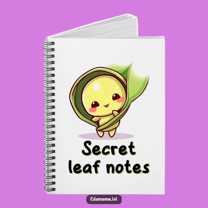 Funny Edamame Pod Notebook: Jot Down Playful Ideas - Leaf Peeker for Cute Notes Gift