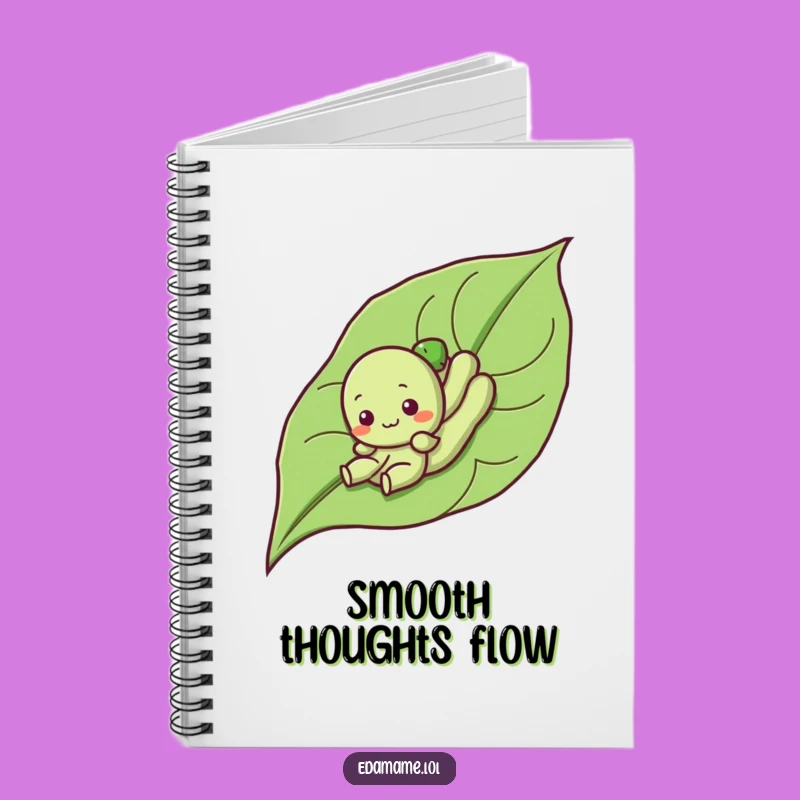 Funny Edamame Leaf Slide Notebook: Jot Down Ideas with Veggie Fun