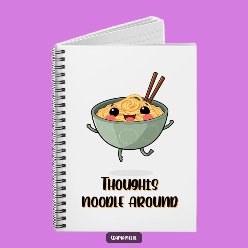 Funny Smiling Ramen Legs Notebook Jot Down Thoughts with a Noodle Smile