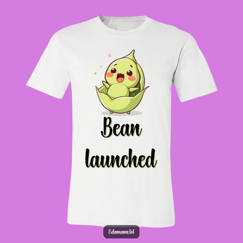 Funny Surprised Edamame T-Shirt - Hilarious Bean Launch Tee for Shocking Style