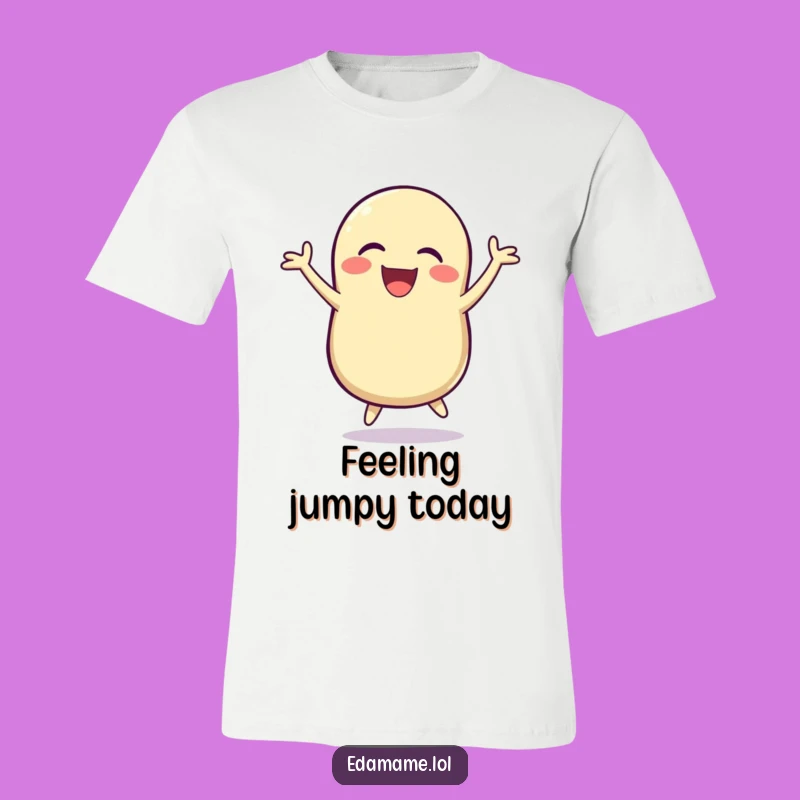 Funny Bean Pod T-Shirt: Jumping for Joy, a Hilarious Funny Gift Tee